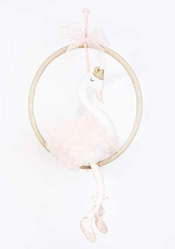 MON AMI 10" Princess Swan Designer Plush Doll in Pink on Ring Swing Wall Hanging, Multi-Colored | Amazon (US)
