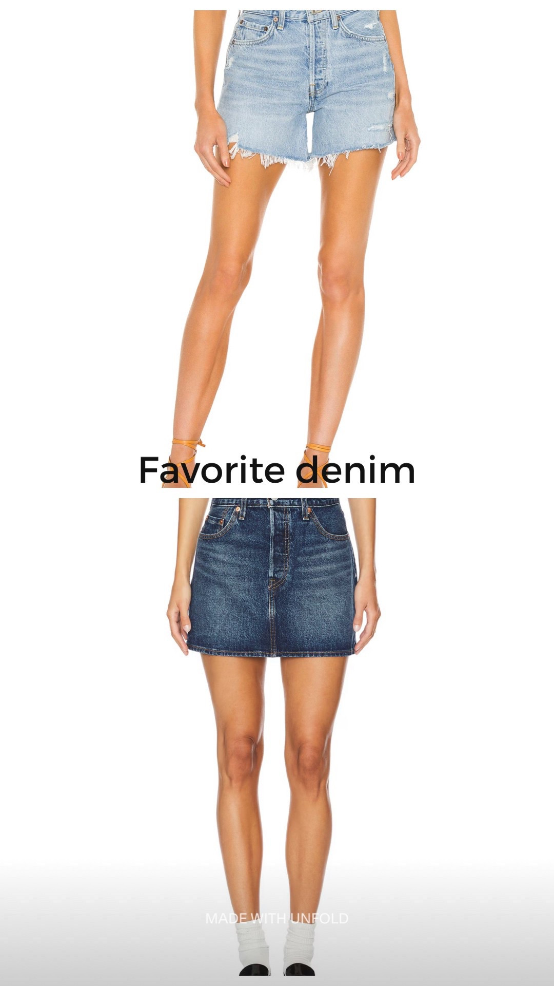 Agolde short, Levi’s denim skirt, dark denim , longer shorts 

#LTKFindsUnder100