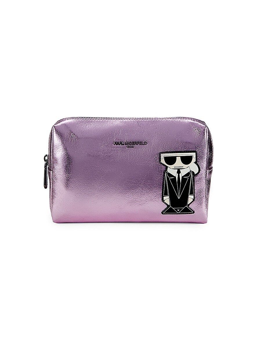Karl Lagerfeld Paris Women's Amour Metallic Cosmetic Bag - Metallic Pink | Saks Fifth Avenue OFF 5TH