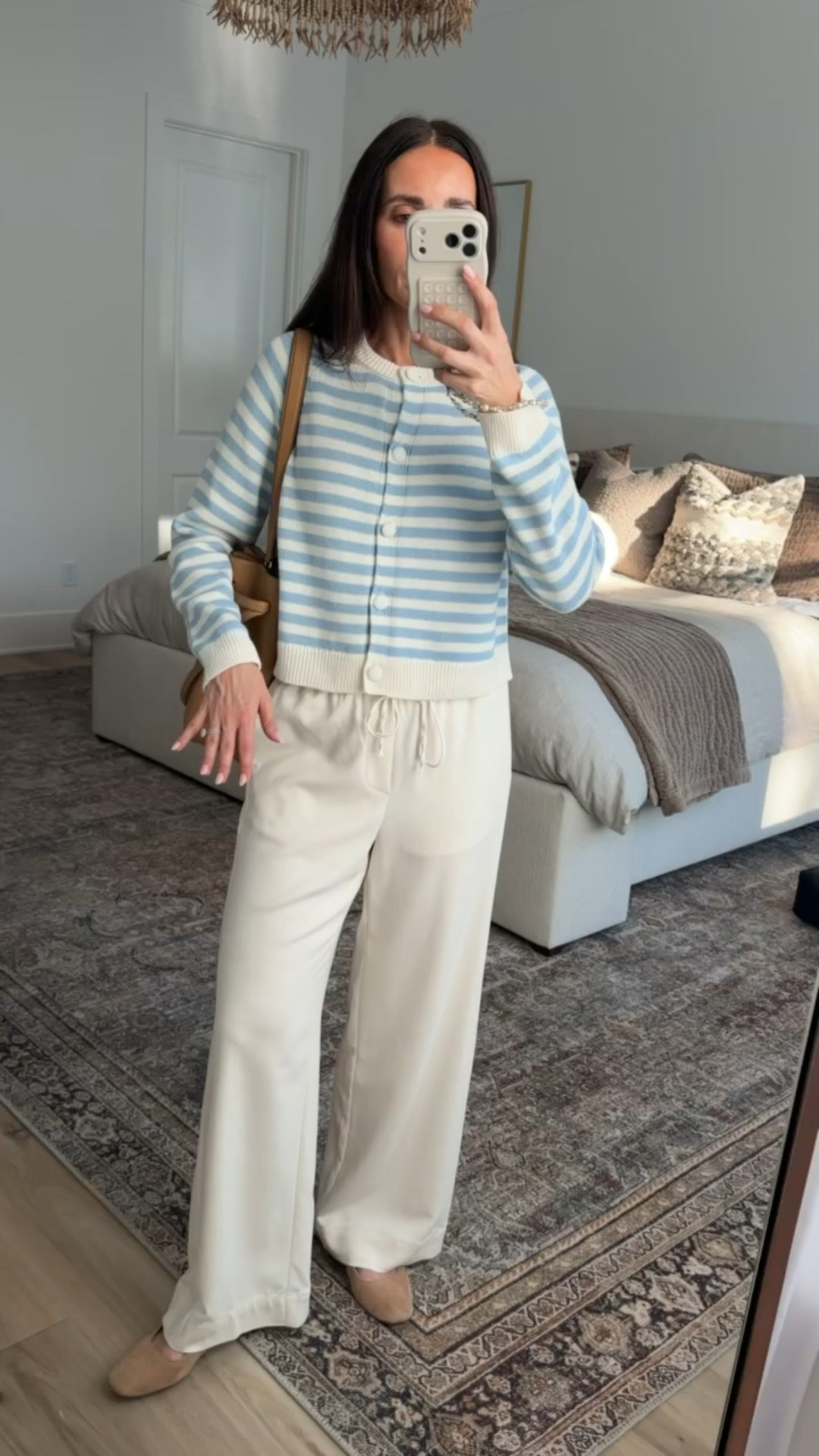 Striped cardigan with relaxed pants, look for less, designer inspired, spring fashion, annabrstyle

#LTKootd #LTKOver40