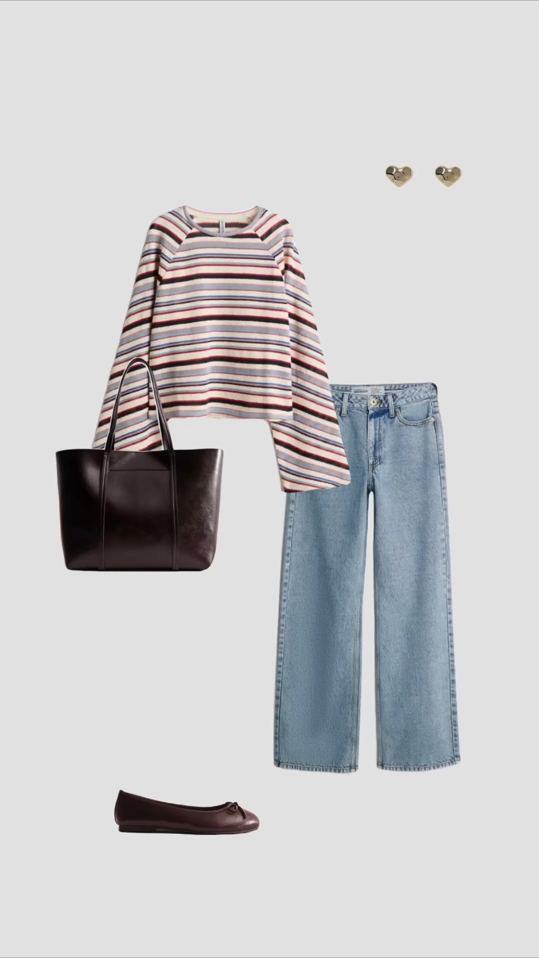 Striped Knit Top, High Waisted Straight Blue Jeans & Burgundy Ballet Flats Transitional Autumn Outfit 🍂

• casual outfits university outfit mum mom outfit fall outfit formulas Jean outfits college outfit casual style petite short leg length travel outfits outfit inspo •

#LTKautumn #LTKuk #LTKjeans