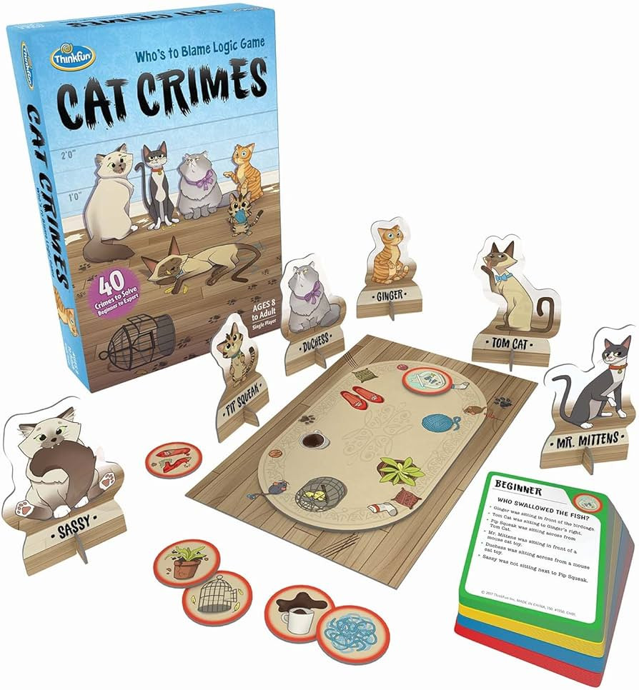 Think Fun Cat Crimes Brain Game and Brainteaser for Boys and Girls Age 8 and Up - A Smart Game wi... | Amazon (US)