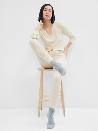 Fitted Waffle-Knit PJ T-Shirt | Gap Factory
