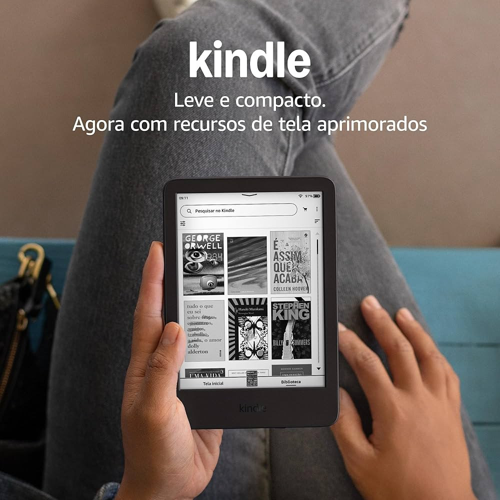 Kindle 16 GB (Última geração) - Leve e compacto, com tela antirreflexo, trocas de página mais... | Amazon (BR)