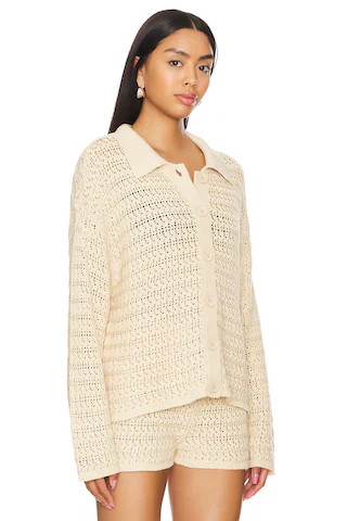 Tularosa Fabiana Button Down Sweater in Beige from Revolve.com | Revolve Clothing (Global)