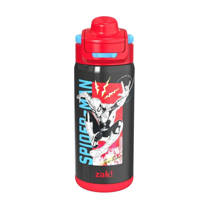 Zak Designs 14oz Spiderman Lincoln Water Bottle - Black | Walmart (US)