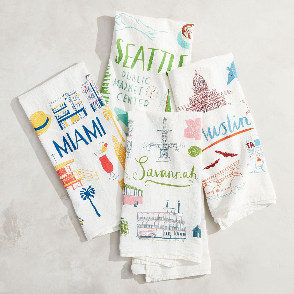 Claudia Pearson City Tea Towels | West Elm (US)
