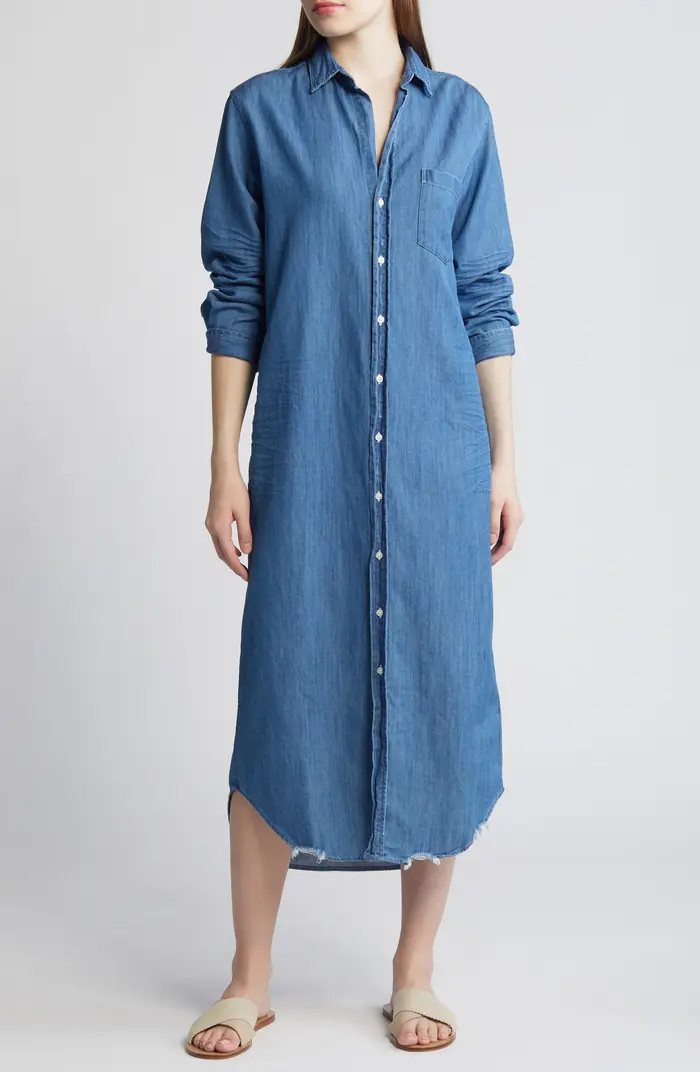 Frank & Eileen Rory Long Sleeve Denim Maxi Shirtdress | Nordstrom | Nordstrom