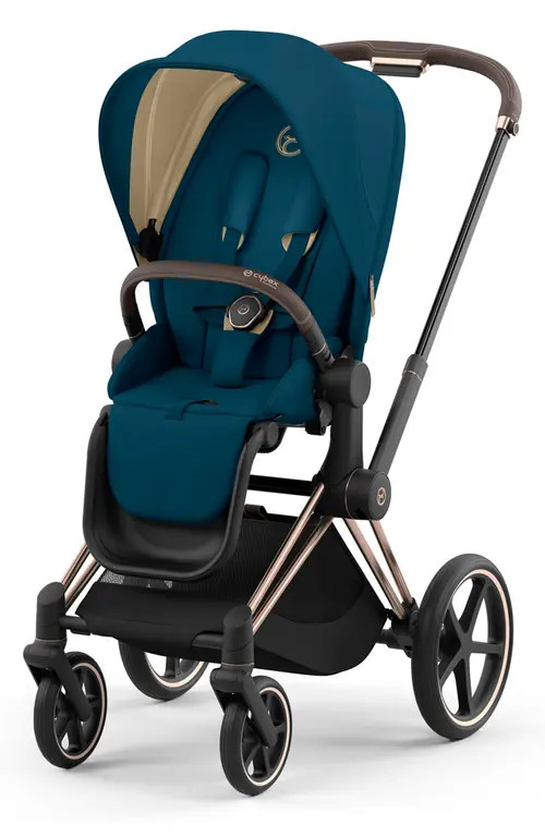 CYBEX Priam 4 Rose Gold Compact Stroller in Mountain Blue at Nordstrom | Nordstrom
