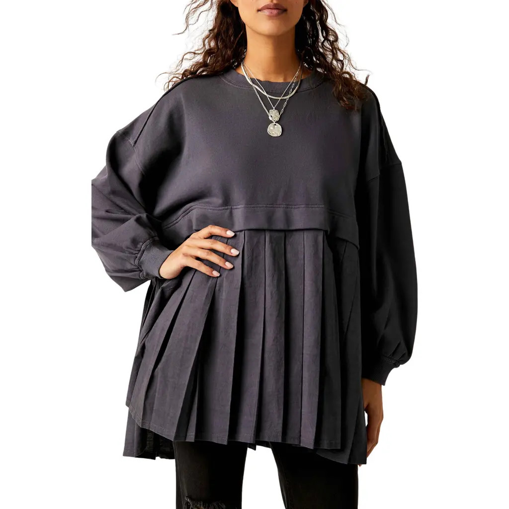 Free People Eleanor Layered Sweatshirt Minidress in Peppery Combo at Nordstrom Rack, Size Small | Nordstrom Rack