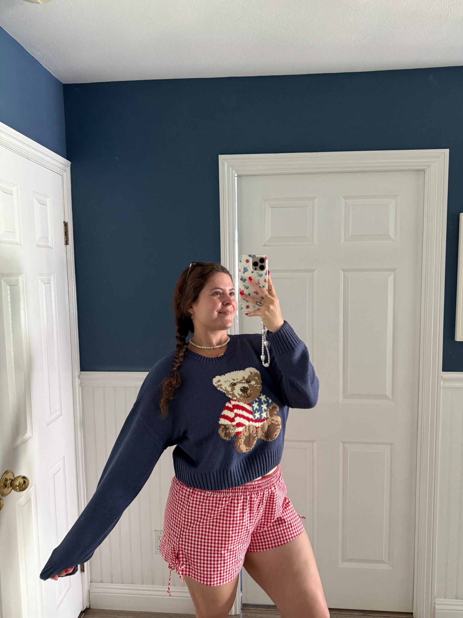 Target bear sweater, gingham side tie boxer shorts 

#LTKMidsize #LTKStyleTip #LTKFindsUnder50