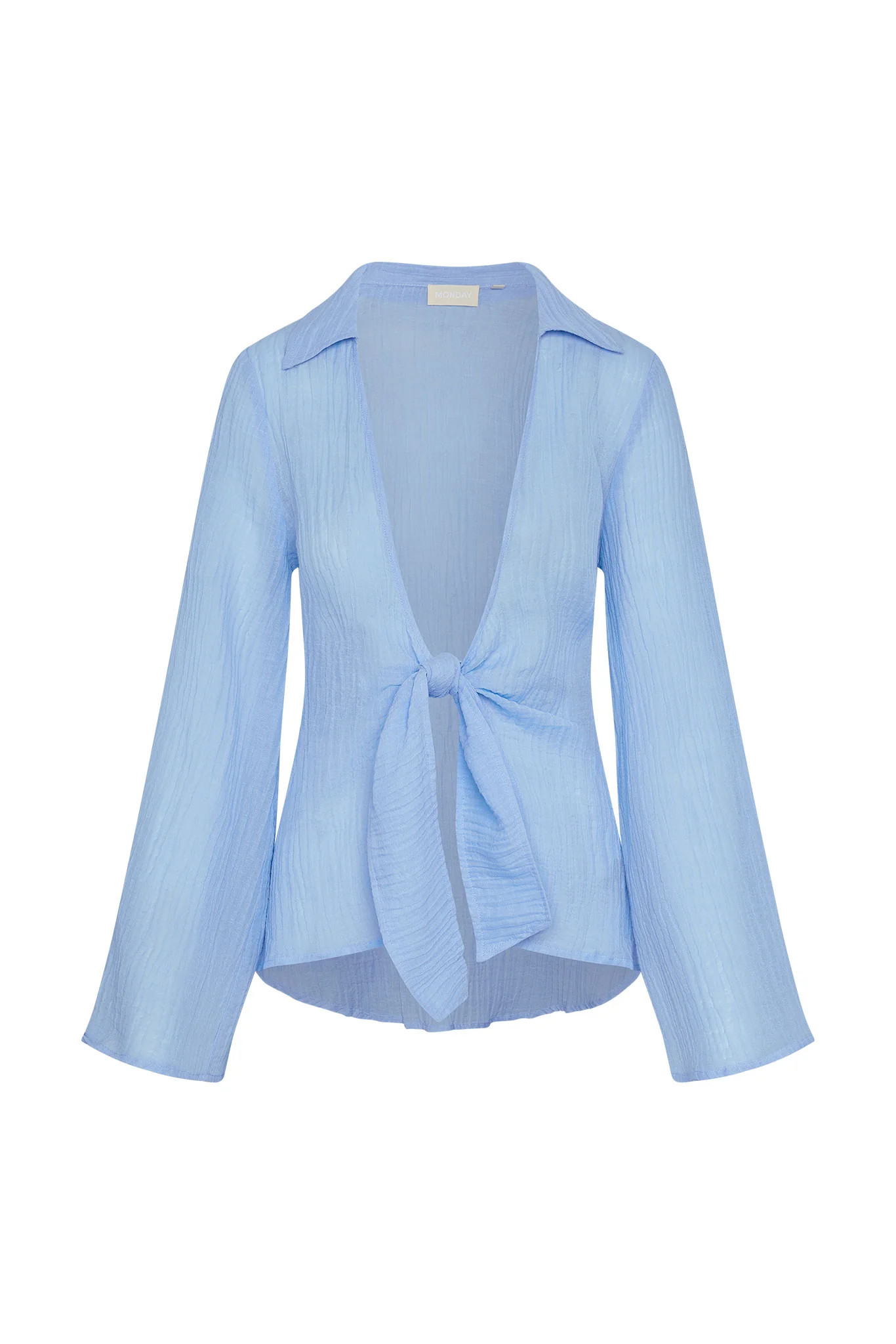 Grenada Tunic - Sky Crinkle Linen | Monday Swimwear