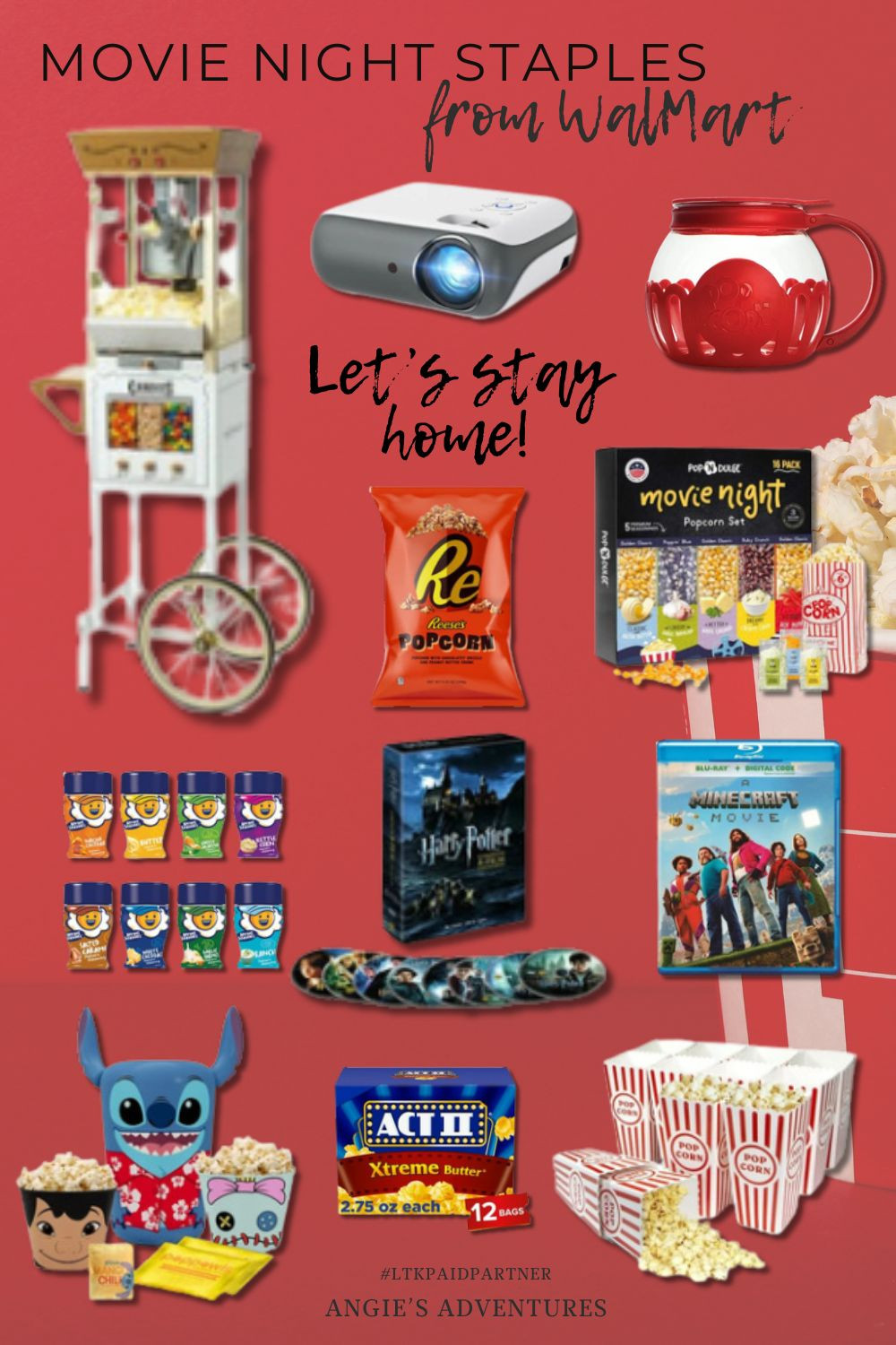 Have a movie night in home with these staples from Walmart! Everything from projectors to popcorn makers, it's all here! Tap the link to see what I've included! #paidpartner #movienight #inhomemovies #moviesathome #LTKfamily  

 #LTKHome #LTKKids