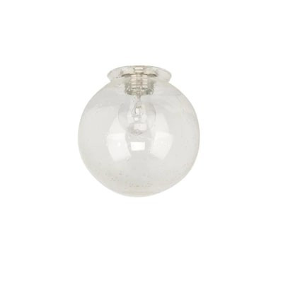 Style Selections  6-in x 5.87-in Globe Clear Seeded Clear Glass Flush Mount Light Shade with 3-1... | Lowe's
