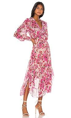MISA Los Angeles Samantha Dress in Pink Floral from Revolve.com | Revolve Clothing (Global)