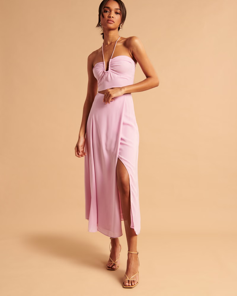 Elevated Flowy Maxi Skirt | Abercrombie & Fitch (US)
