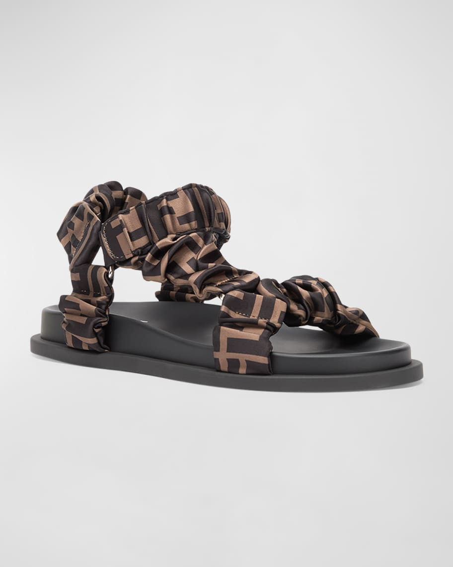 Ruched Logo Hiking Sporty Sandals | Neiman Marcus