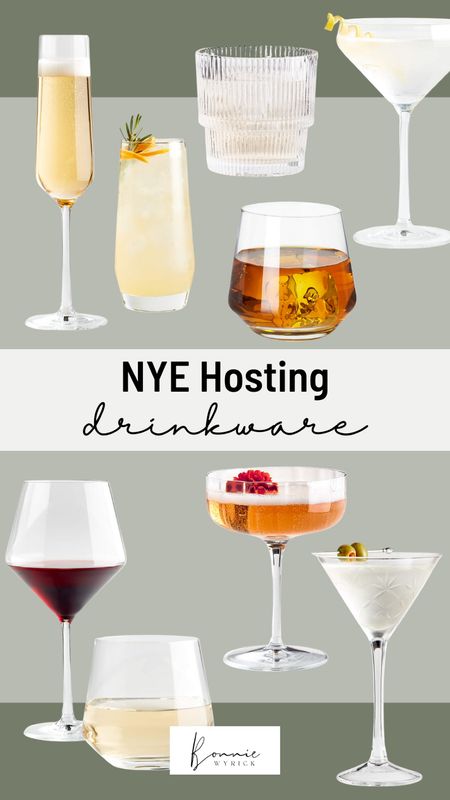 Are you hosting New Year’s Eve this year? Impress your guests with chic glassware for all your favorite cocktails and mocktails! 🥂 NYE | NYE Hosting | Holiday Hosting | Coupe Glass | Rocks Glass | Champagne Flute | Wine Glass | Whiskey Glass | Cocktail Glasses | Glassware

#LTKunder50 #LTKHoliday #LTKhome