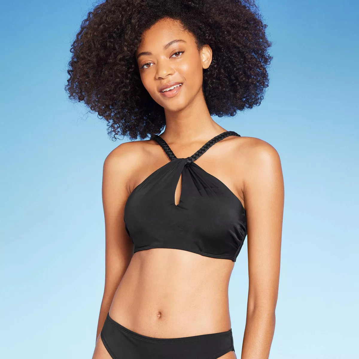 Women's High Neck Braided Strap Bikini Top - Shade & Shore™ | Target