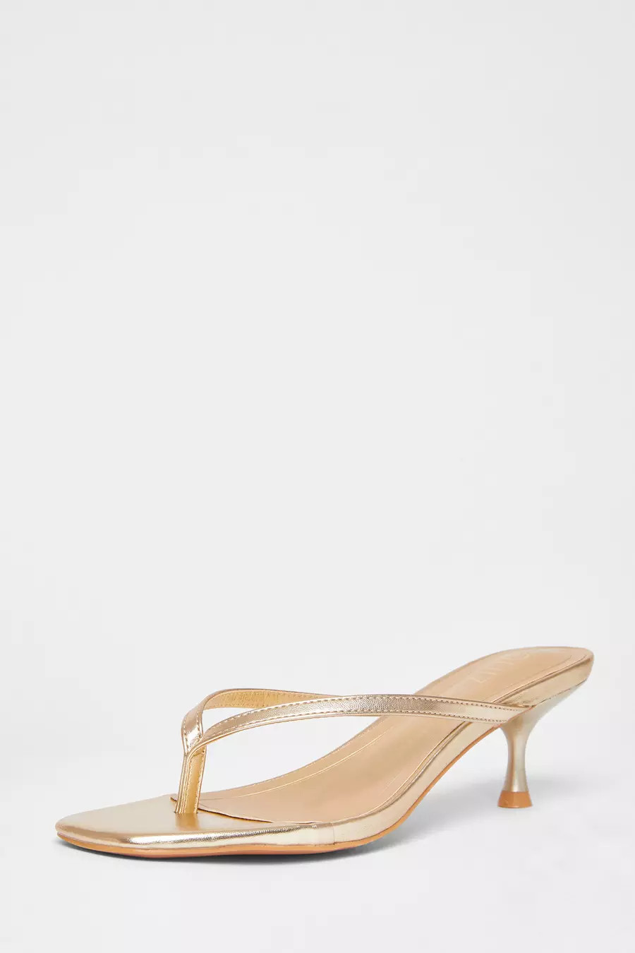 Gold Toe Post Heels | Quiz Clothing