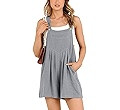 ANRABESS Women's Short Overalls Summer Casual Adjustable Strap Loose Linen Short Bib Overalls Jum... | Amazon (US)