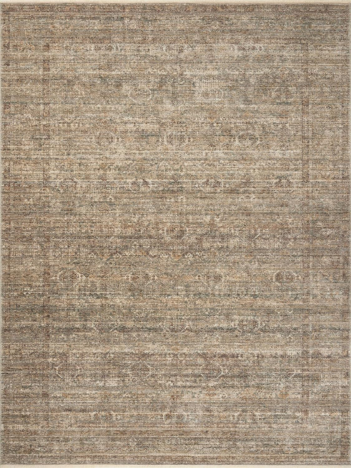 Loloi Amber Lewis Molly Collection MOL-07 Tobacco/Sage 2'-3" x 3'-10" Low Pile Accent Rug | Amazon (US)