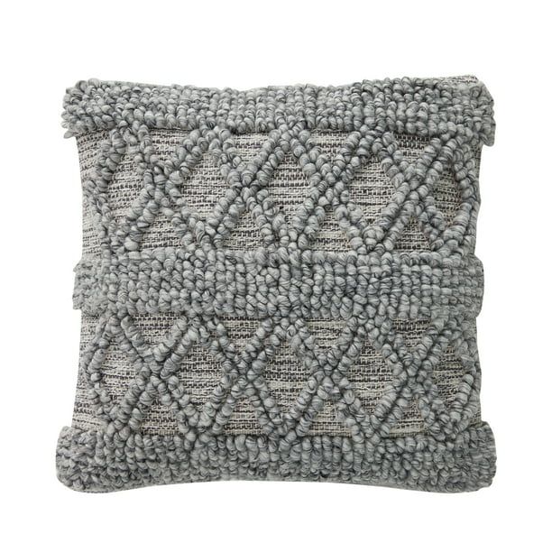 My Texas House Mckinney Woven Textured Diamond Stripe Square Decorative Pillow Cover, 20" X 20", ... | Walmart (US)