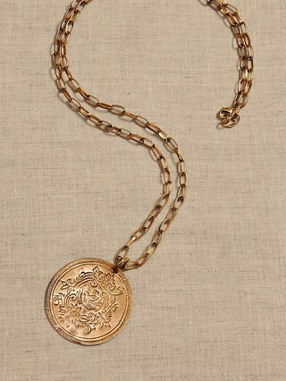 Kalani Medallion Pendant Necklace | Aureus + Argent | Banana Republic (CA)