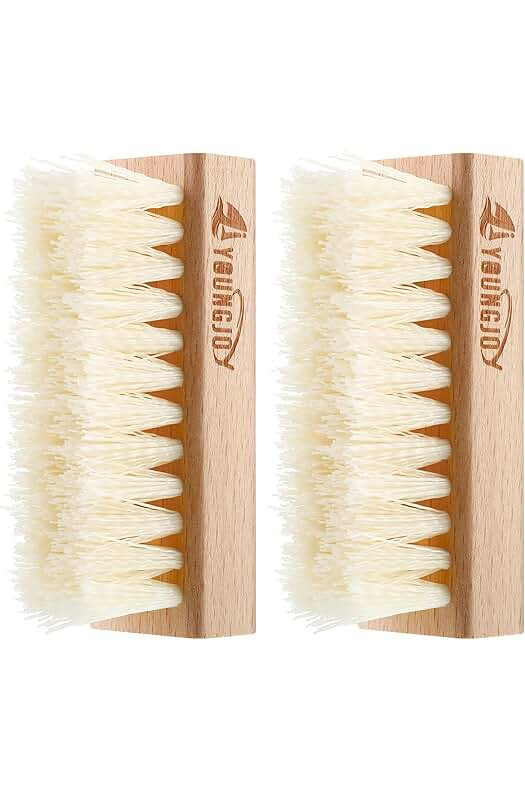 YoungJoy Sneaker Cleaning Brush Shoes Shine Dauber Nylon/Horsehair/Boar Cleaner Brushes Crepe Applicators(Beige PP Bristle) | Amazon (US)