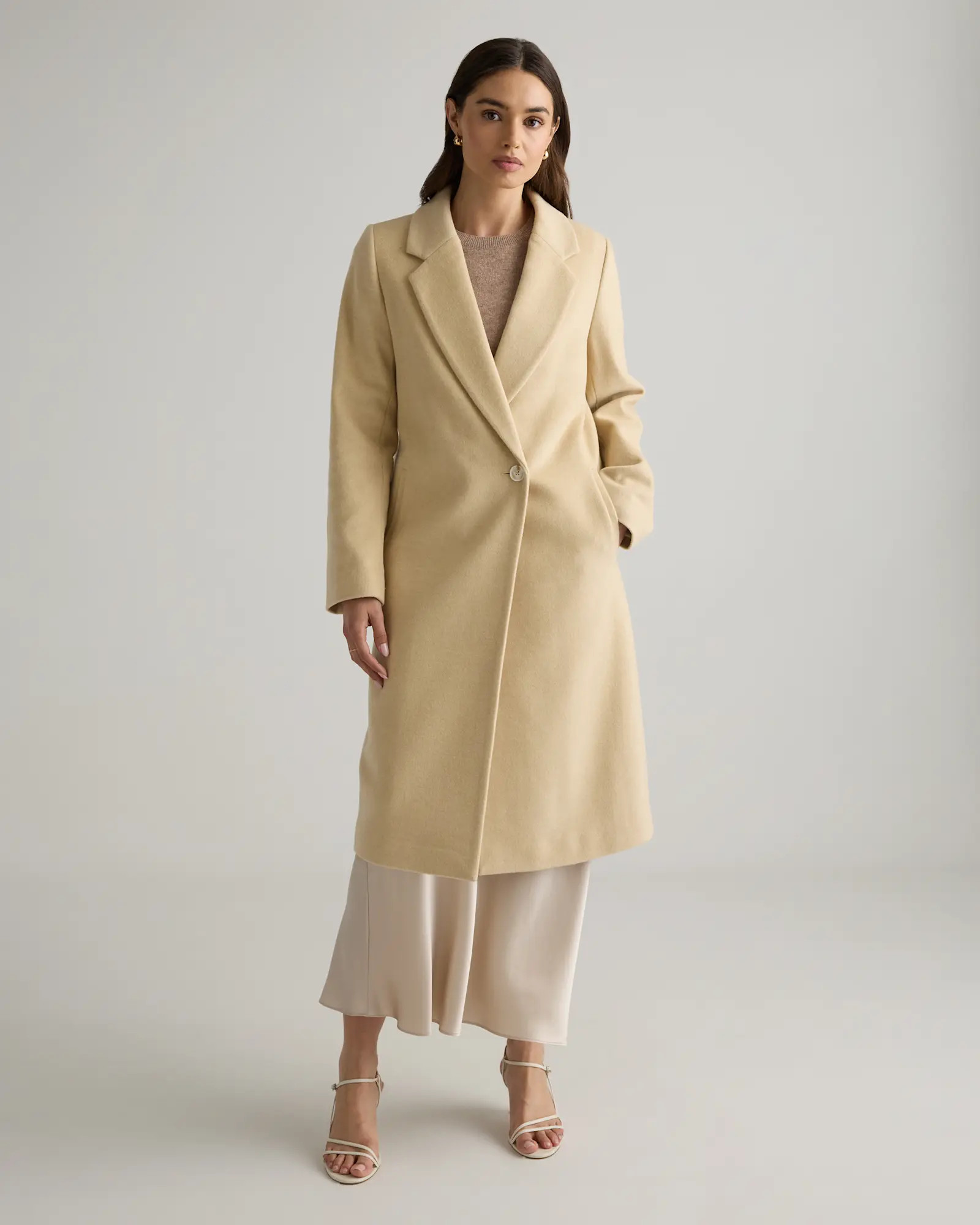 Italian Wool Classic Single-Breasted Coat | Quince
