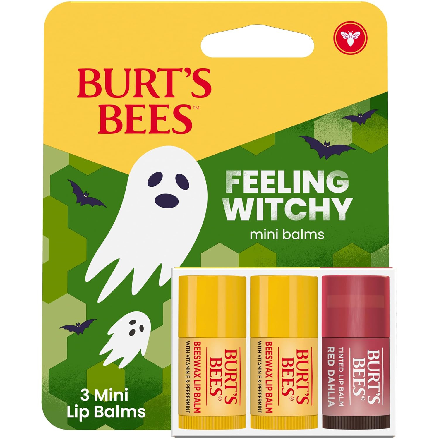 Burt's Bees Feeling Witchy Halloween Minis Classic Beeswax and Red Dahlia Tinted Lip Balm Gift Set, 100% Natural Origin Lip Care, 3 Tubes, 0.049 Oz. (Package May Vary) | Amazon (US)