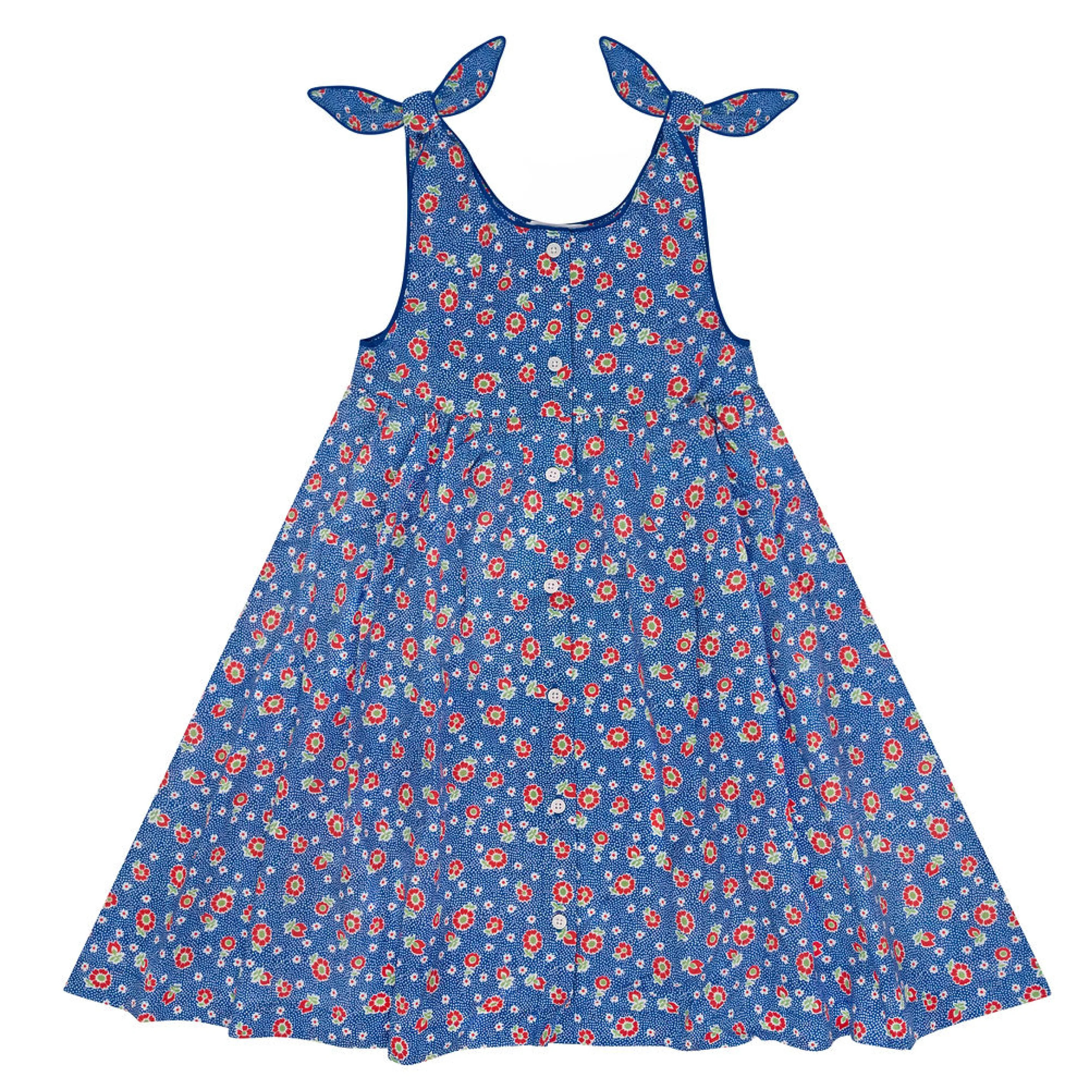 girls chatham floral tie knot dress | Minnow