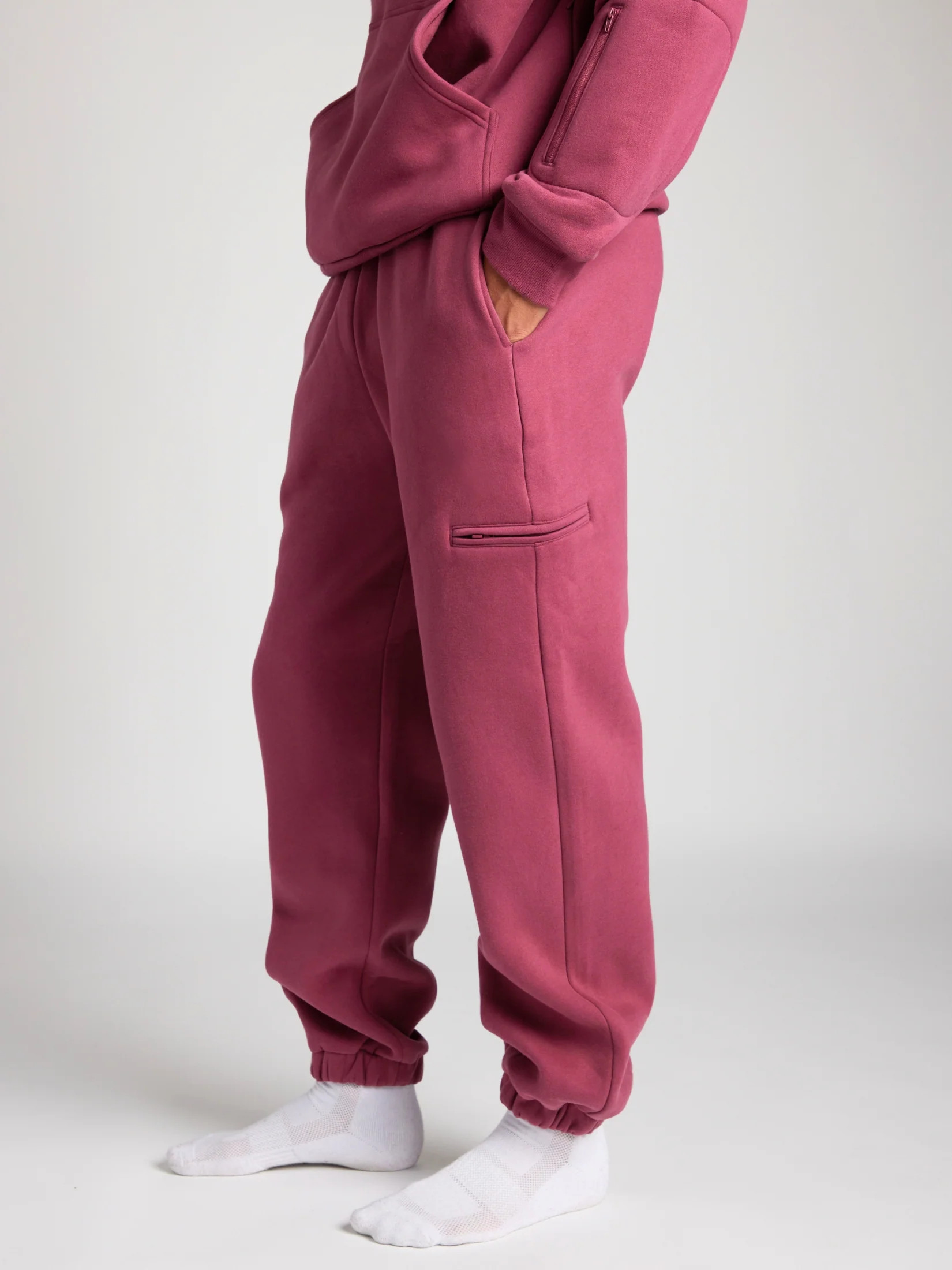Comfrt Airplane Mode Travel Sweatpants | Berry | Deep Magenta | Oversized | 2X | Comfrt