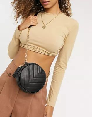 French Connection circle quilted bag in black | ASOS (Global)