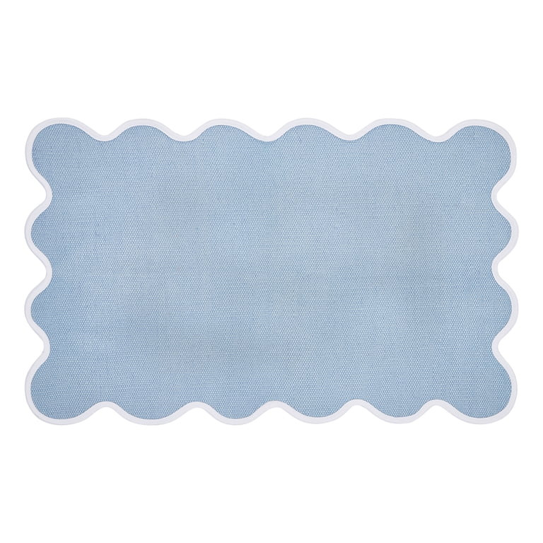 My Texas House Blue Scallop Indoor/Outdoor Layering Rug, 24" x 38" | Walmart (US)