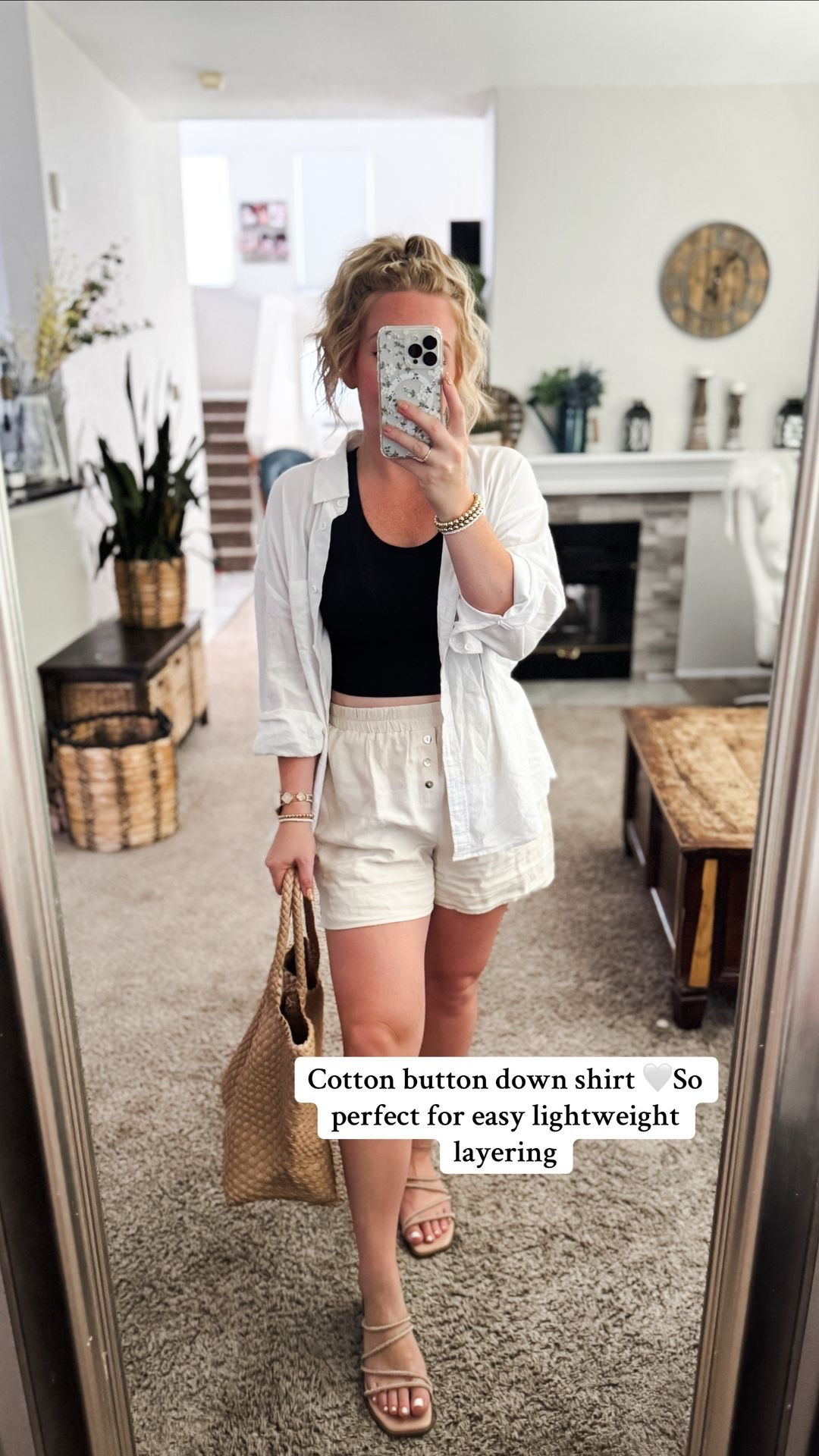 Spring and summer outfit idea from amazon — lightweight white button down shirt, black tank top, linen shorts, tote bag, and sandals 






outfit inspo, outfit ideas, casual outfits amazon, amazon outfits every day, spring outfits 2026, summer outfits

#LTKPetite #LTKootd #LTKSaleAlert