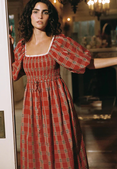 The Katrina Dress in Holiday Plaid is pure nostalgic magic — think vintage Christmas mornings and old-world romance. With a soft smocked bodice, puffed sleeves, and delicate trim along the neckline, it flatters beautifully while keeping you cozy all season long. Made from 100% organic cotton, it’s lightweight yet luxe — the kind of timeless holiday dress you’ll reach for every winter. Perfect for family gatherings, holiday brunches, Christmas photos, and festive tea parties, this piece embodies the romantic cottagecore aesthetic that’s trending across LTK right now. 🎁 Tap to shop before it sells out — holiday plaid is one of this season’s most-searched prints! 

 #LTKCyberWeek #LTKGiftGuide #LTKHoliday