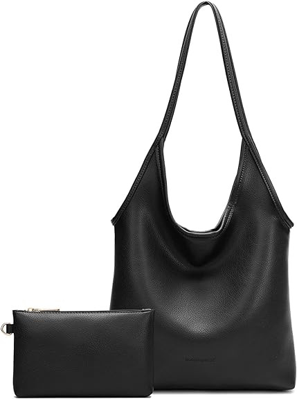 Montana West Slouchy Hobo Bags for Women Soft Designer Shoulder Purses Ladies Top Handle Handbag | Amazon (US)