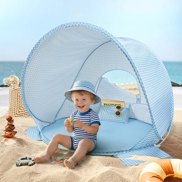 Tiny Land Baby Beach Tent – Pop Up Baby Tent with UV Protection, Portable Baby Beach Essentials... | Amazon (US)