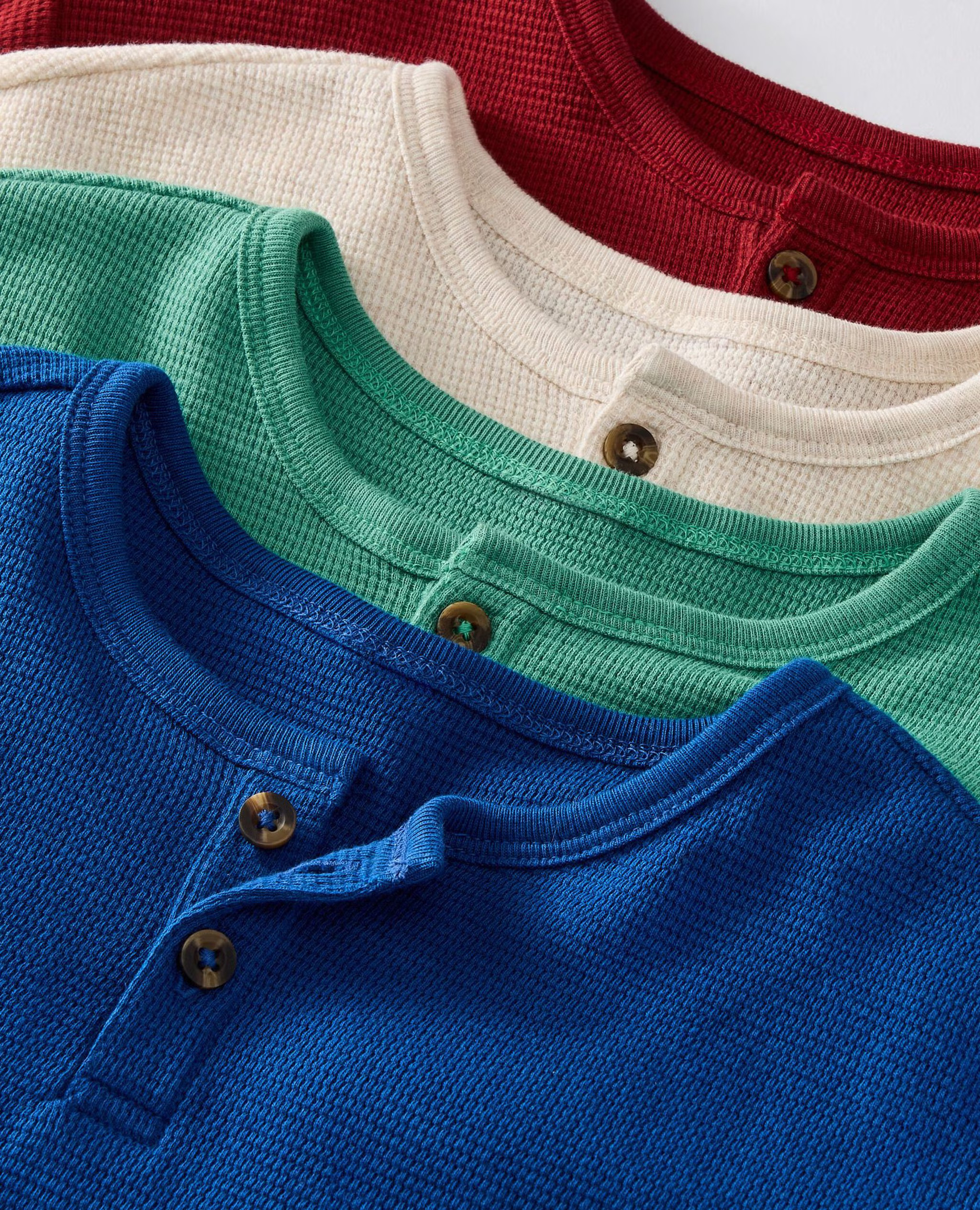 Relaxed Fit Waffle Henley | Hanna Andersson