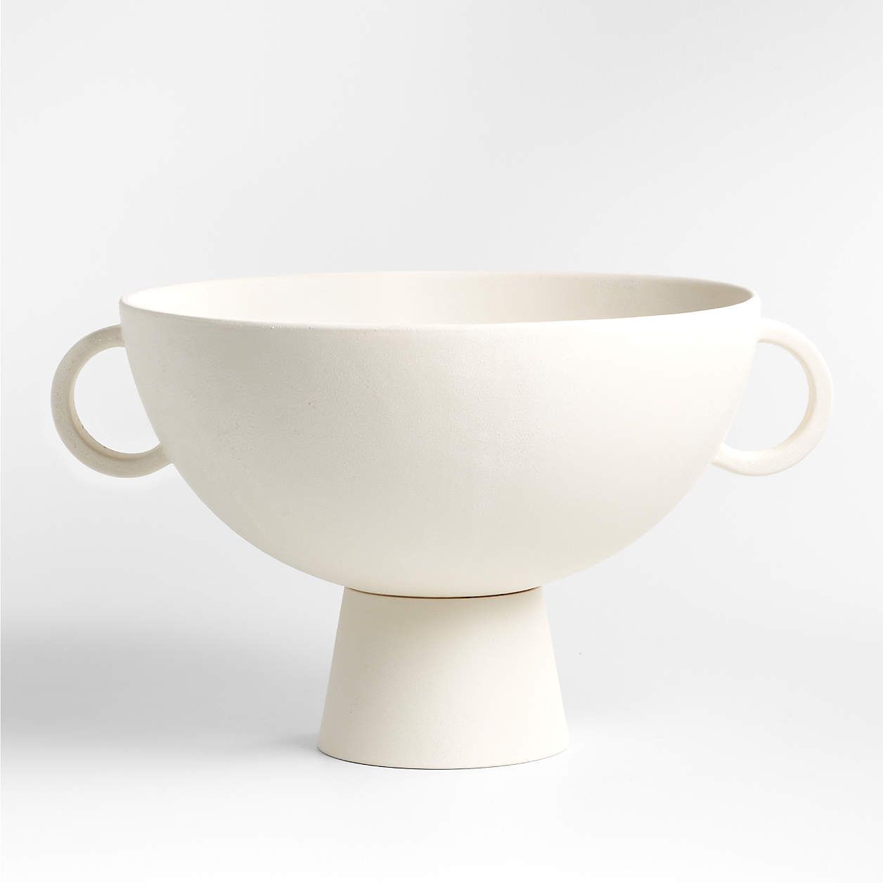 Nerida White Footed Centerpiece Bowl + Reviews | Crate & Barrel | Crate & Barrel