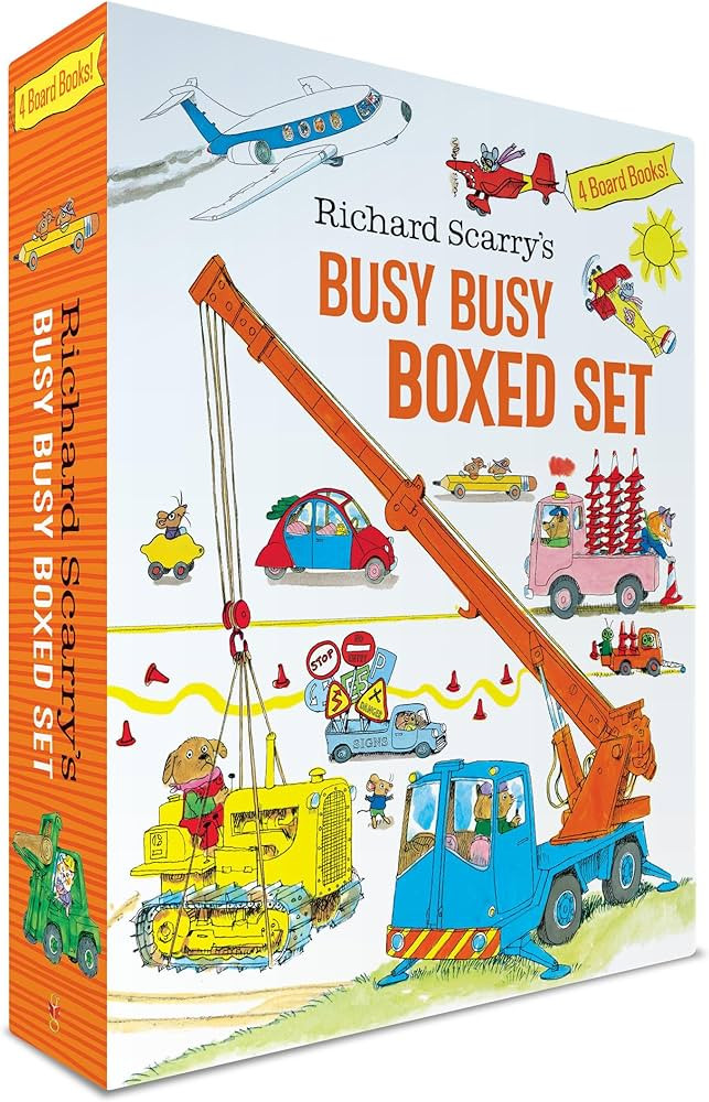 Richard Scarry's Busy Busy Boxed Set: Busy Busy Airport; Busy Busy Cars and Trucks; Busy Busy Con... | Amazon (US)
