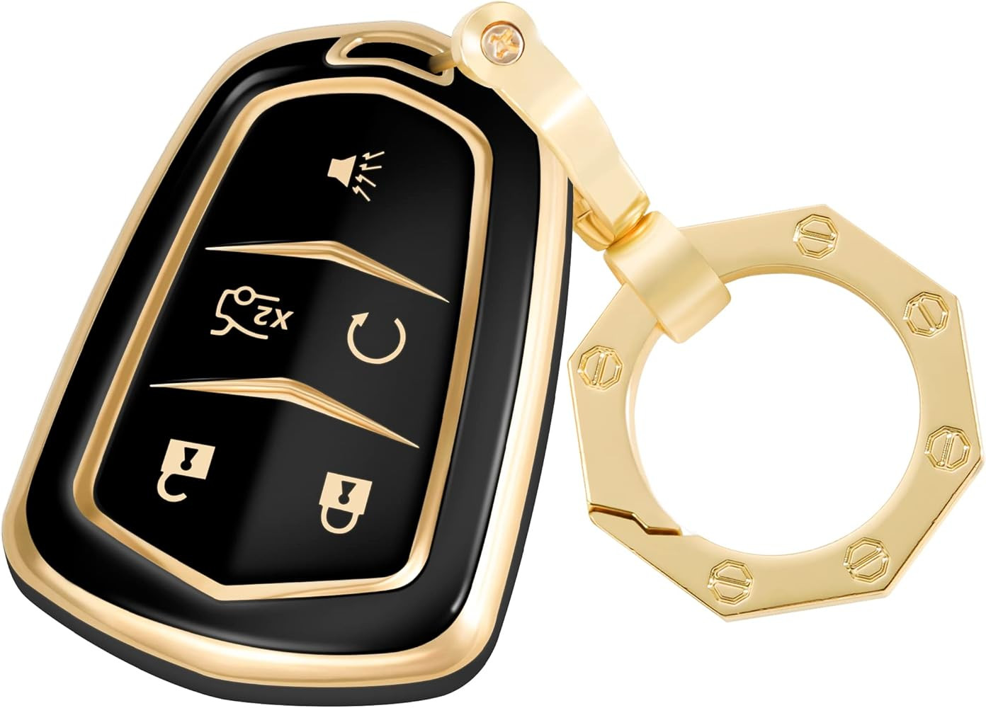 for Cadillac Key Fob Cover Car Key Case Shell with Keychain fit 2015-2019 Cadillac Escalade CTS S... | Amazon (US)