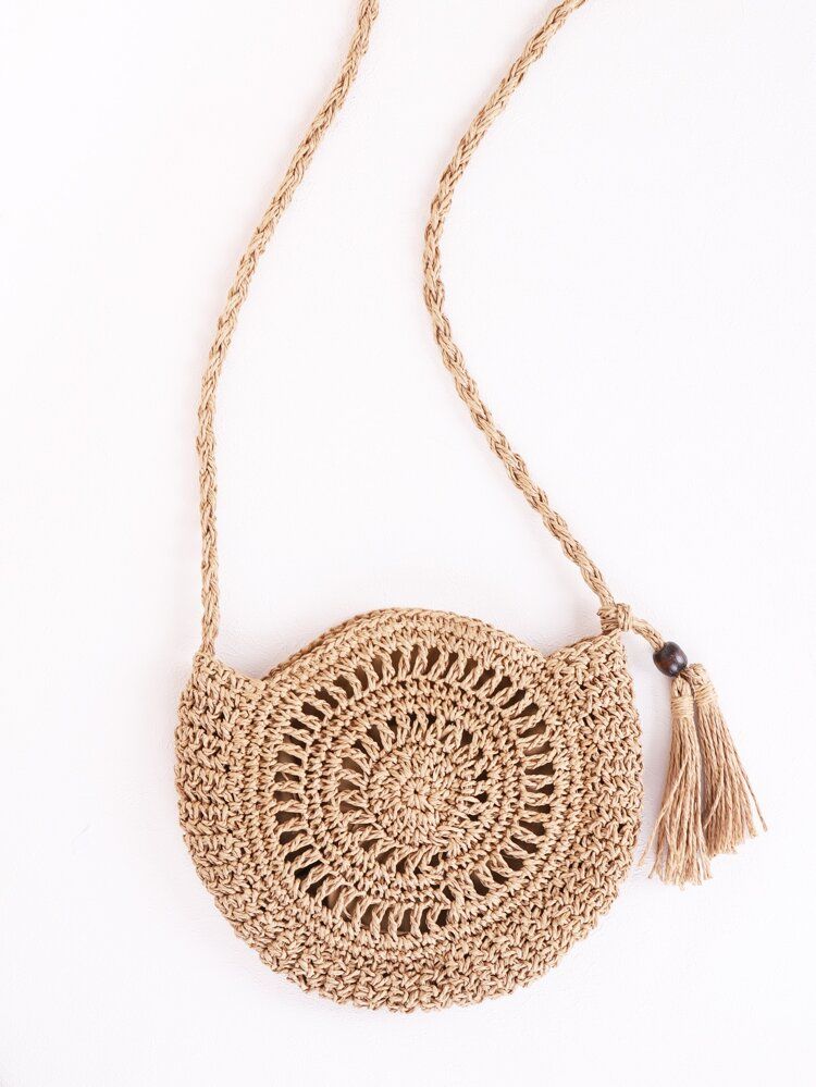 Tassel Decor Straw Bag | SHEIN