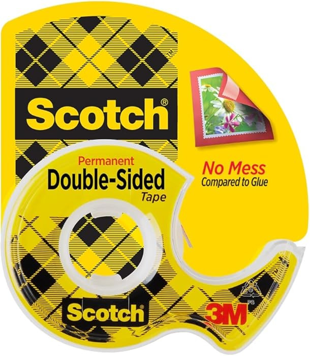 Scotch Double Sided Tape, 0.5 in. x 250 in., 1 Tape Dispenser | Amazon (US)