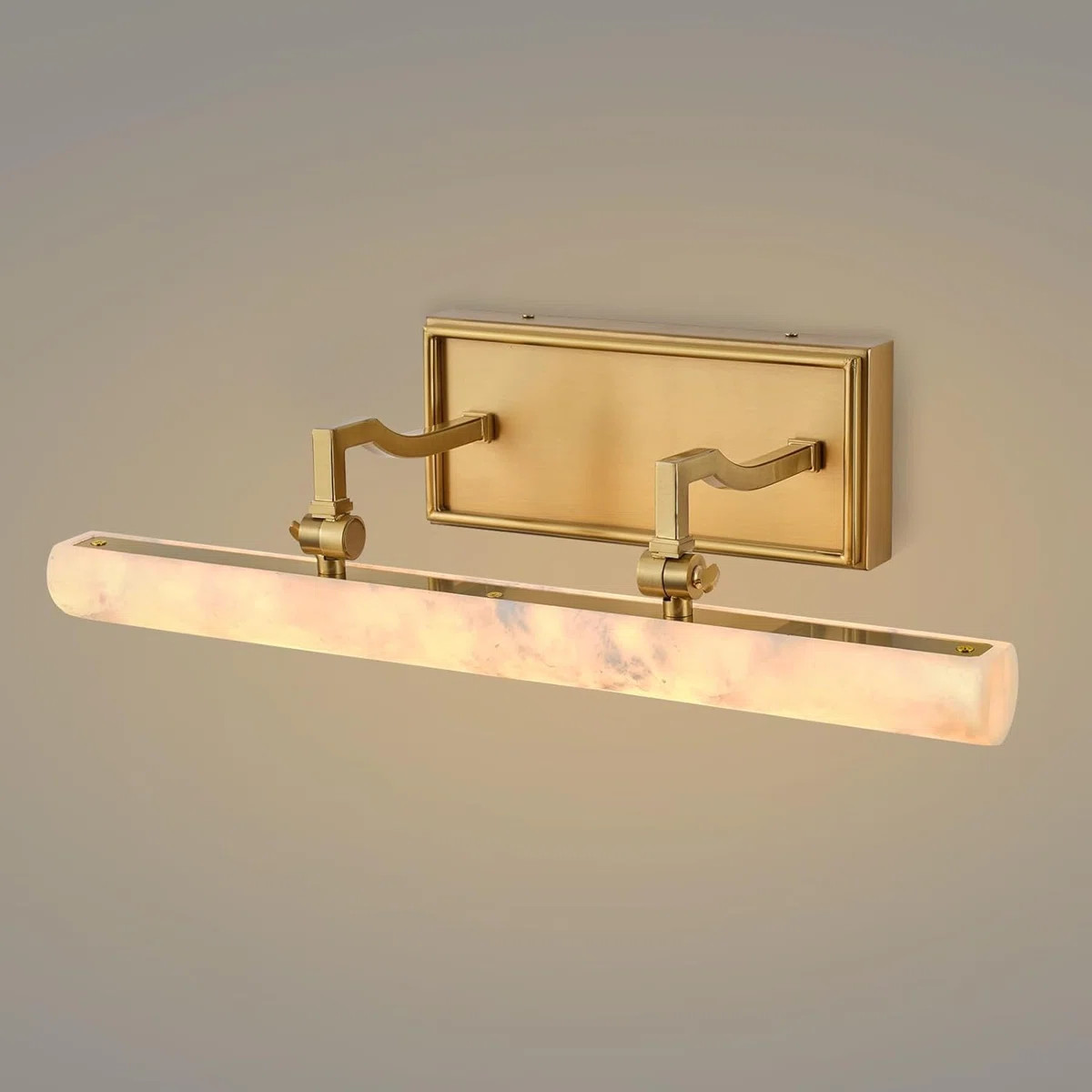 1PC- 20" Dimmable Led Bathroom Vanity Light With Alabaster Shade | Wayfair North America