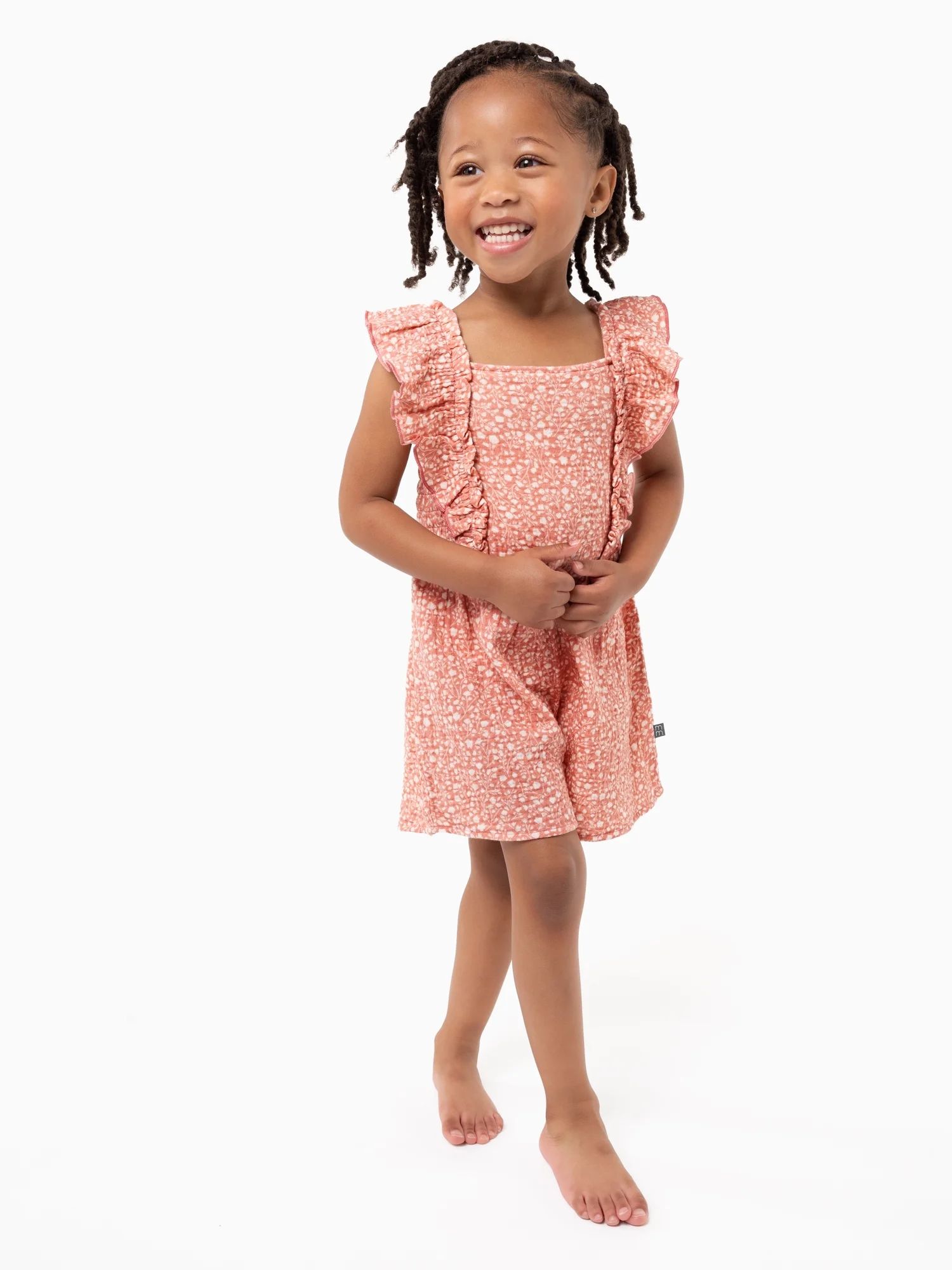 Modern Moments by Gerber Toddler Girl Romper with Ruffles, Sizes 12M-5T | Walmart (US)