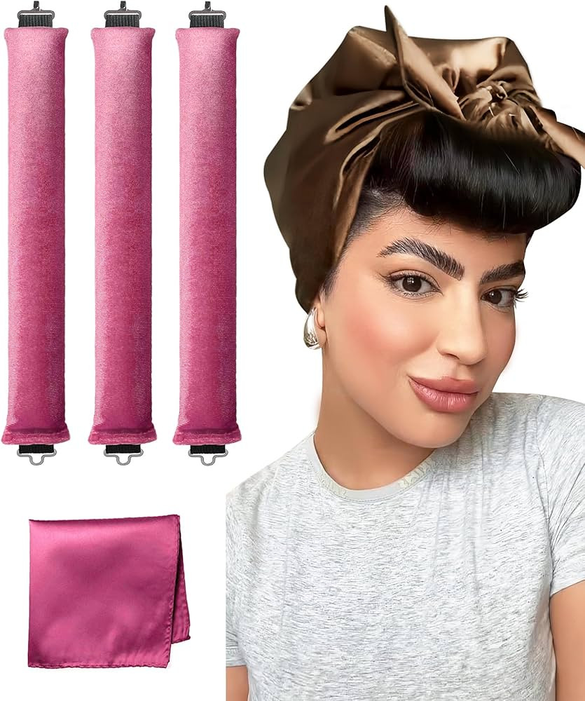 Little Velvet Overnight Blowout 3 Rods Heatless Hair Curler to Sleep in Satin Heatless Curls No H... | Amazon (US)