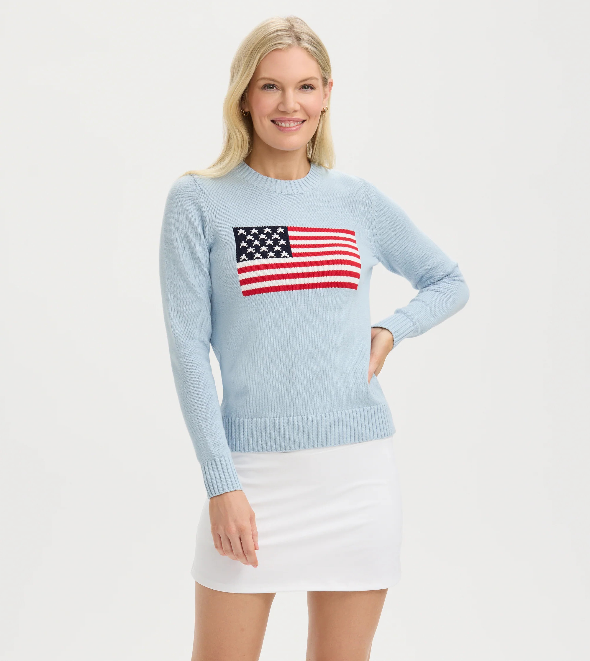 Flag Intarsia Cotton Sweater | Renwick