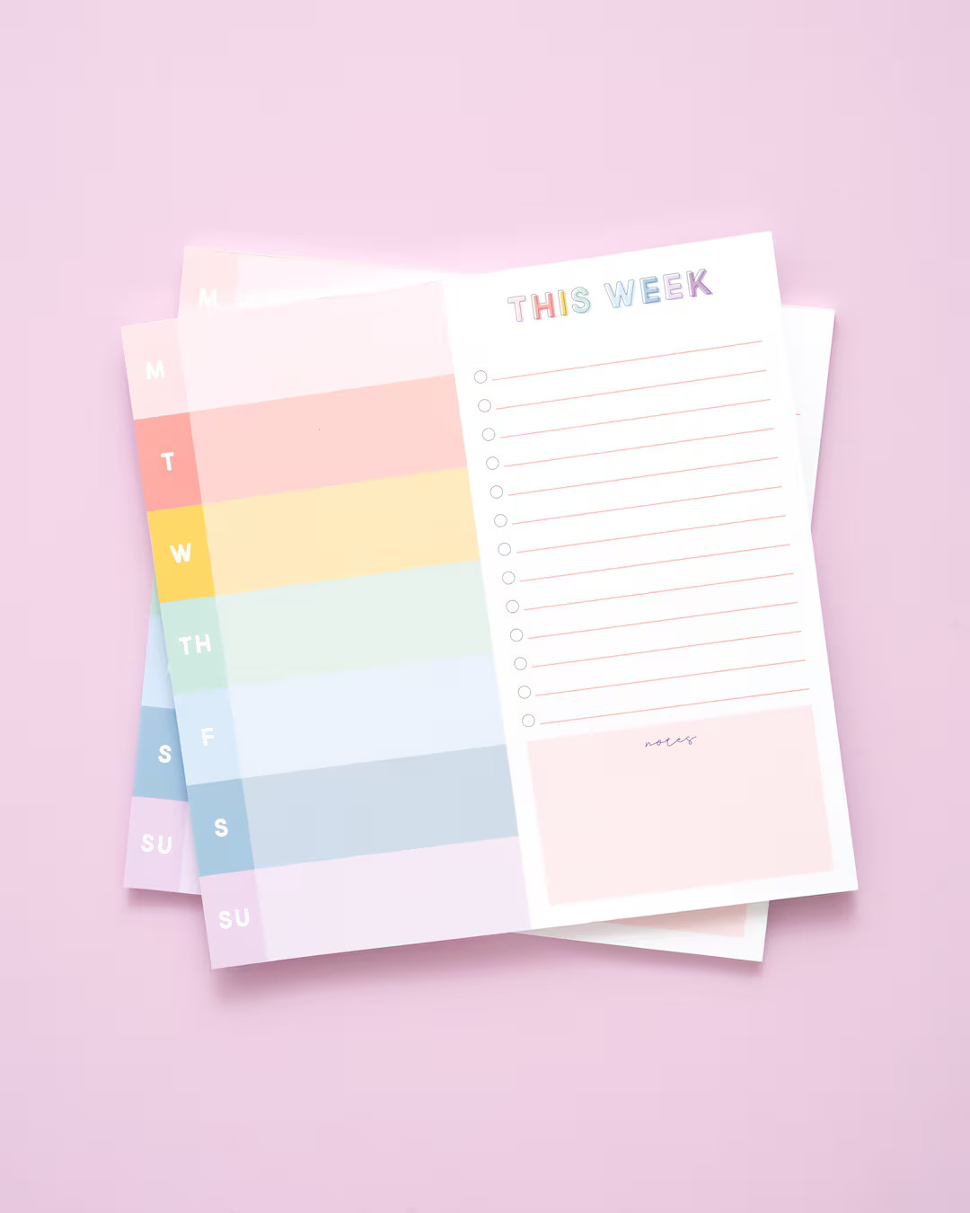 Spring Scallop Weekly Notepad, Weekly Planner, Hostess Gift, Teacher Gifts, Kids Notepad, Colorfu... | Etsy (US)